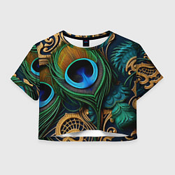 Женский топ Узоры и перья павлина