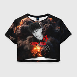 Футболка 3D укороченная женская Юрий Клинских Сектор газа, цвет: 3D-принт