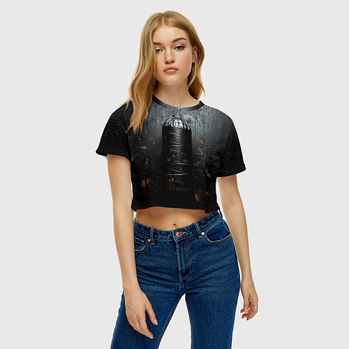 Женский топ Черная боксерская груша / 3D-принт – фото 3