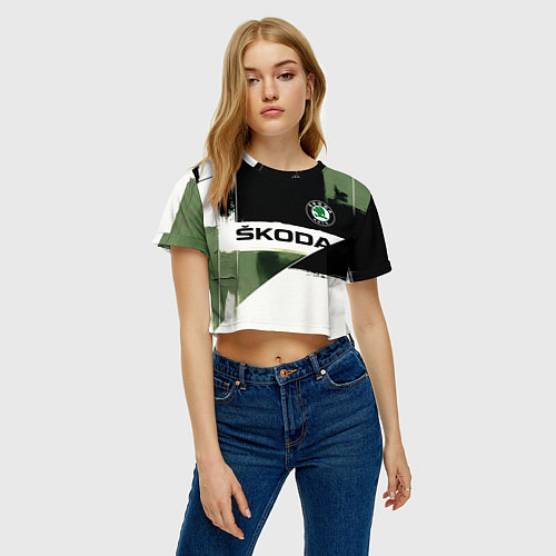 Женский топ Skoda логотип / 3D-принт – фото 3