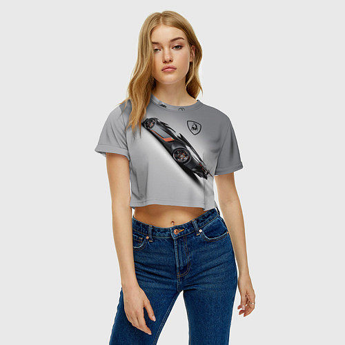 Женский топ Lamborghini - racing car / 3D-принт – фото 3