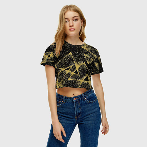 Женский топ Triangle yellow with dots / 3D-принт – фото 3