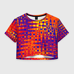 Женский топ Пламенный сочный оранжево-синий