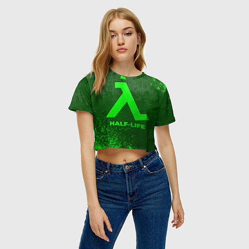 Женский топ Half-Life - green gradient / 3D-принт – фото 3