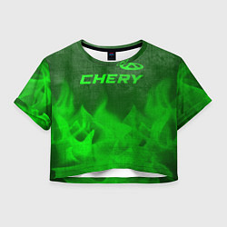 Женский топ Chery - green gradient посередине