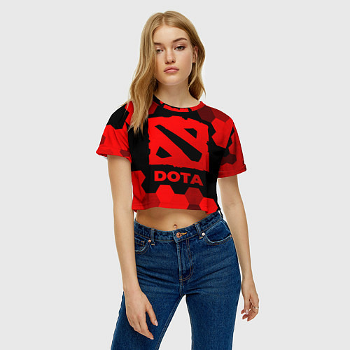 Женский топ Dota - red gradient / 3D-принт – фото 3