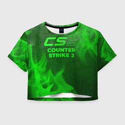 Женский топ Counter Strike 2 - green gradient