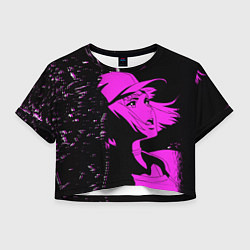 Футболка 3D укороченная женская Лазарь: Элейна, цвет: 3D-принт