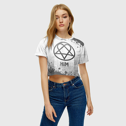 Женский топ HIM - white gradient / 3D-принт – фото 3