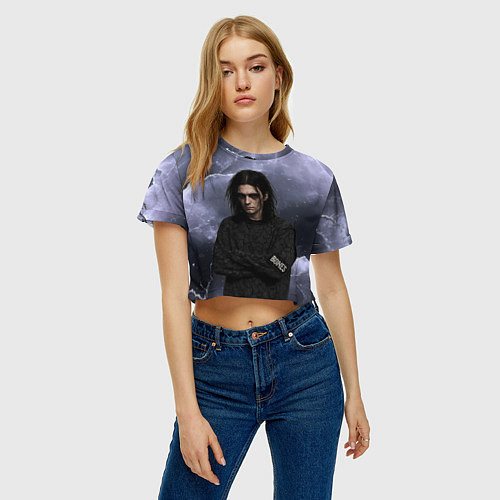 Женский топ Bones в образе психа / 3D-принт – фото 3