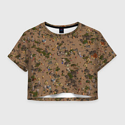 Футболка 3D укороченная женская Земли Цитадели - Герои 3, цвет: 3D-принт