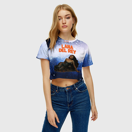 Женский топ Lana Del Rey лежит / 3D-принт – фото 3