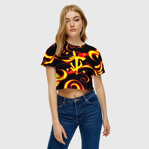 Женский топ Doom dragon steel fire / 3D-принт – фото 3
