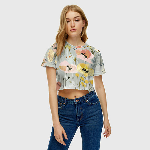 Женский топ Цветы и цветочки / 3D-принт – фото 3