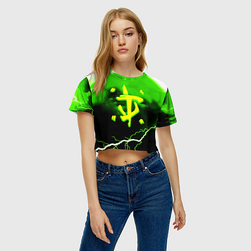 Женский топ Doom шторм кислотное лого / 3D-принт – фото 3