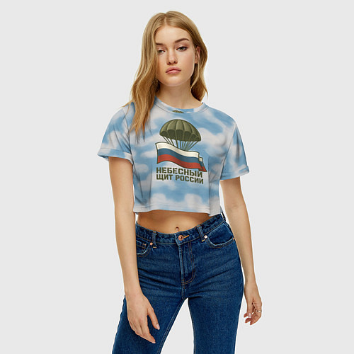 Женский топ Небесный щит России ВДВ / 3D-принт – фото 3