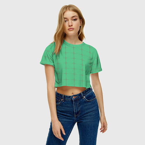 Женский топ Color green stripes / 3D-принт – фото 3