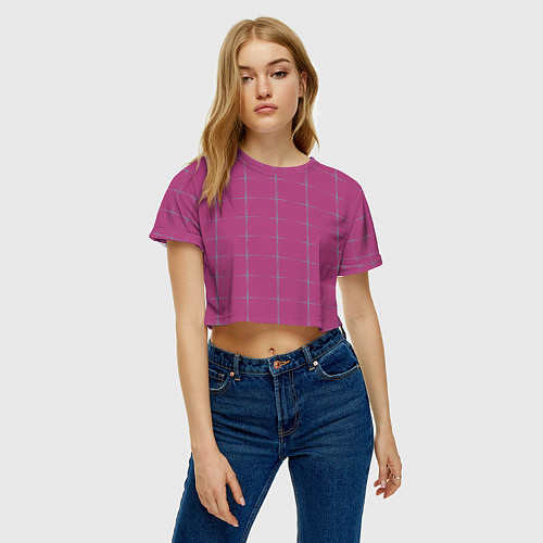 Женский топ Color pink stripes / 3D-принт – фото 3