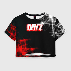 Футболка 3D укороченная женская Dayz световые краски, цвет: 3D-принт