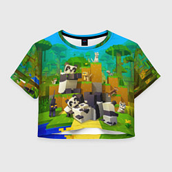 Женский топ Майнкрафт - панды