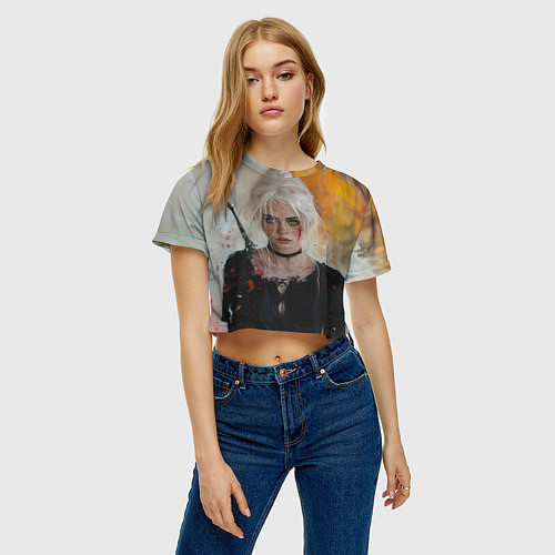 Женский топ Цири гуашью / 3D-принт – фото 3