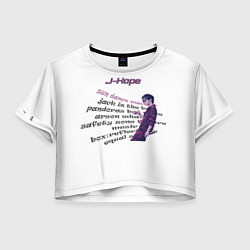 Футболка 3D укороченная женская J-Hope - BTS, цвет: 3D-принт