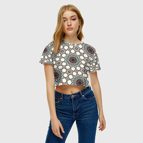 Женский топ Калейдоскоп из цветочных звезд / 3D-принт – фото 3