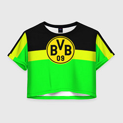 Футболка 3D укороченная женская Borussia полосы линии, цвет: 3D-принт