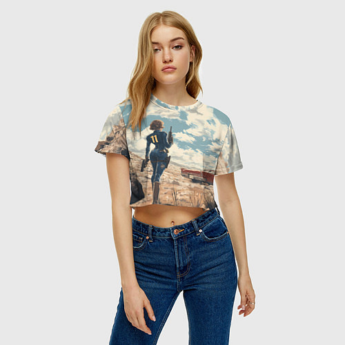 Женский топ Fallout девушка в пустоши / 3D-принт – фото 3