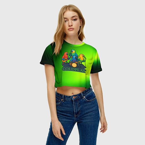 Женский топ Coldplay группа из попугаев / 3D-принт – фото 3