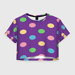 Футболка 3D укороченная женская Radius color, цвет: 3D-принт