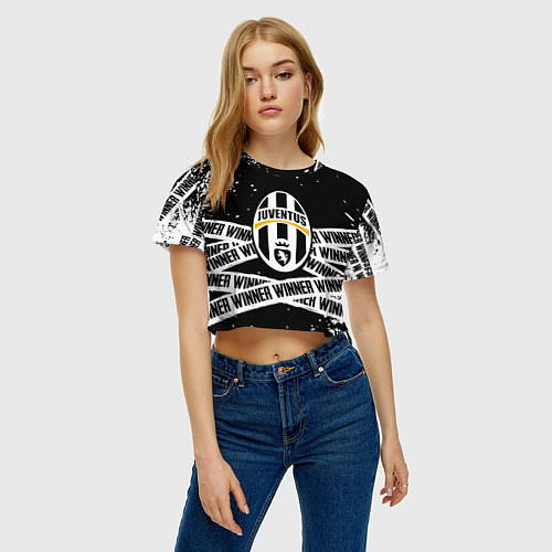 Женский топ Juventus подедитель краски / 3D-принт – фото 3