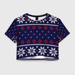 Женский топ Вязаный новогодний узор