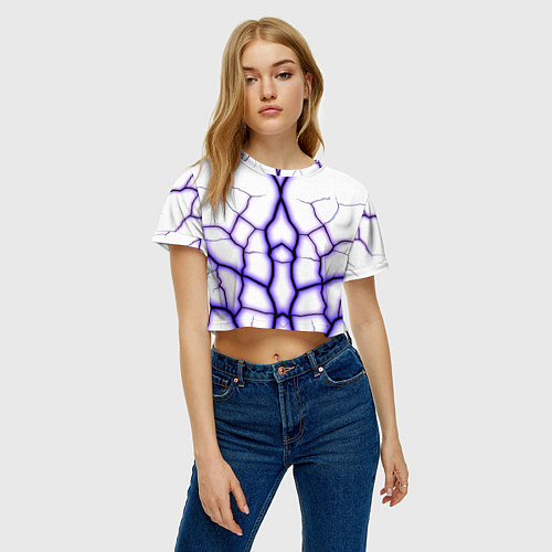 Женский топ Color white purple / 3D-принт – фото 3