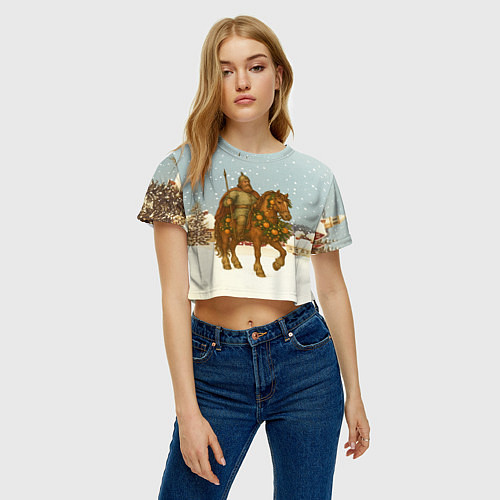 Женский топ Богатырь на коне 2026 / 3D-принт – фото 3