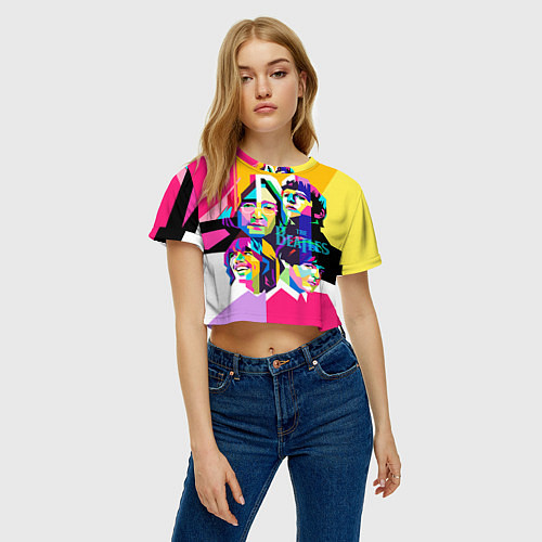 Женский топ The Beatles: Poly-art / 3D-принт – фото 3