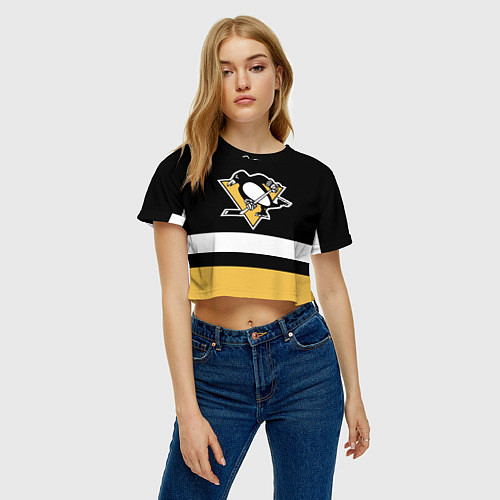 Женский топ Pittsburgh Penguins: Black / 3D-принт – фото 3