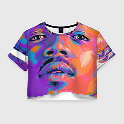 Футболка 3D укороченная женская Richard Kern, цвет: 3D-принт