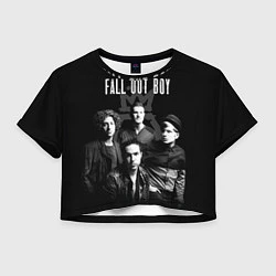 Футболка 3D укороченная женская Fall out boy band, цвет: 3D-принт