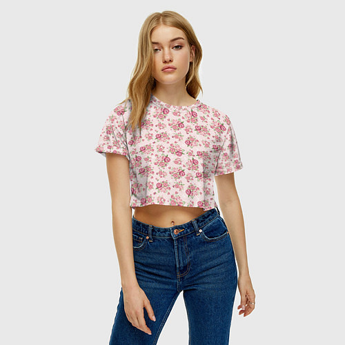 Женский топ Fashion sweet flower / 3D-принт – фото 3