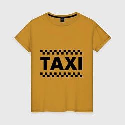 Футболка хлопковая женская Taxi, цвет: горчичный