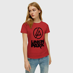 Футболка хлопковая женская Linkin Park, цвет: красный — фото 2