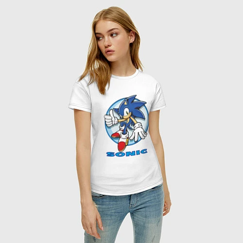 Женская футболка Sonic / Белый – фото 3