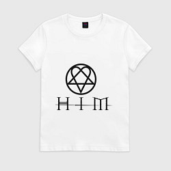 Футболка хлопковая женская HIM, цвет: белый