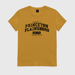 Футболка хлопковая женская Princeton Plainsboro, цвет: горчичный