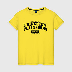 Футболка хлопковая женская Princeton Plainsboro, цвет: желтый