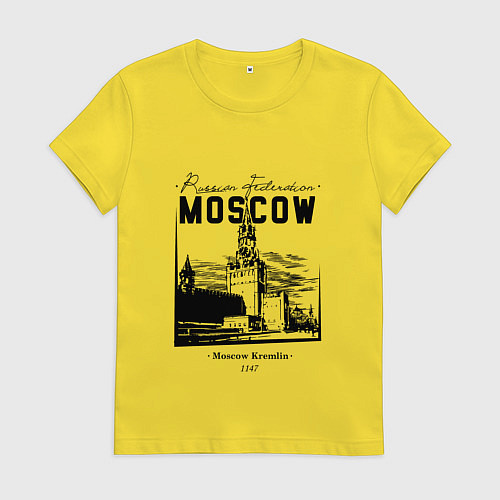Женская футболка Moscow Kremlin 1147 / Желтый – фото 1