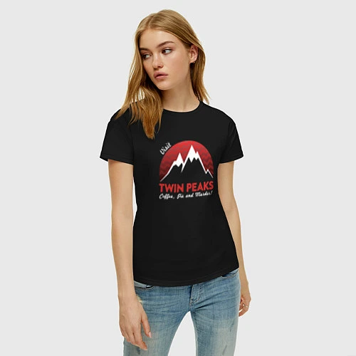 Женская футболка Twin Peaks: Pie & Murder / Черный – фото 3