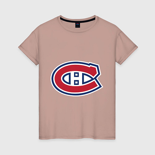 Женская футболка Montreal Canadiens / Пыльно-розовый – фото 1