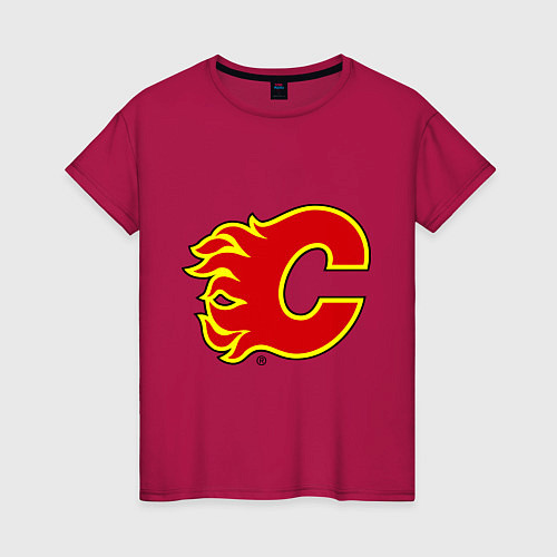 Женская футболка Calgary Flames / Маджента – фото 1